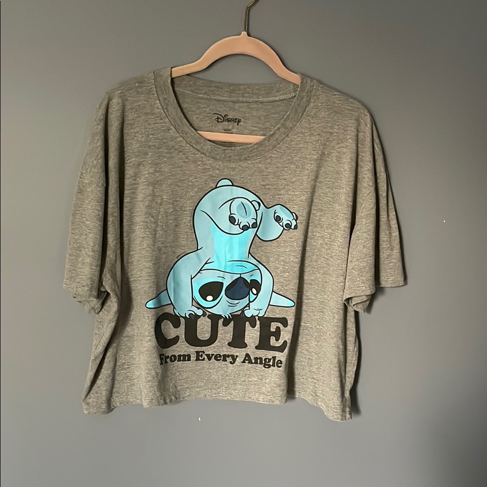 Disney Gray and Blue Short Sleeve Tee